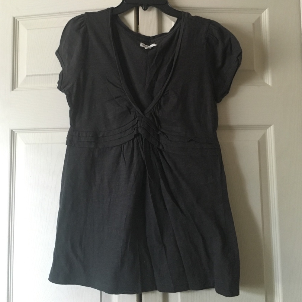 American Eagle Dark Gray V-neck Top